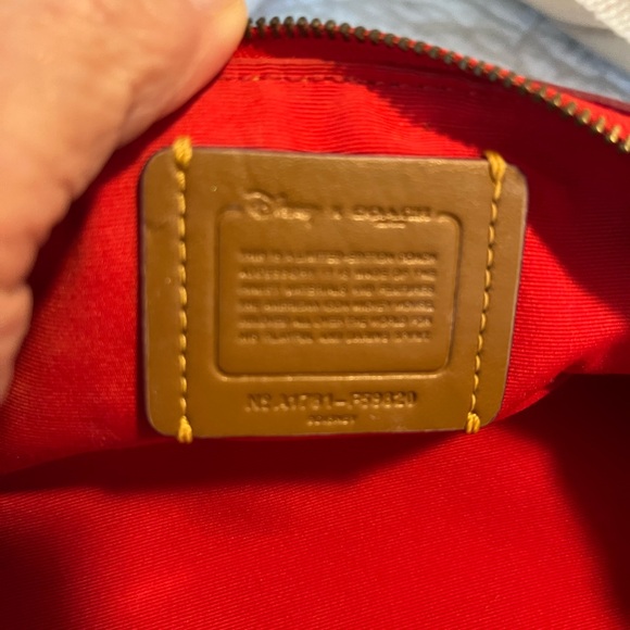 Coach Disney Limited Edition Mickey Motorcycle Cosmetic Pouch EUC - Picture 4 of 9